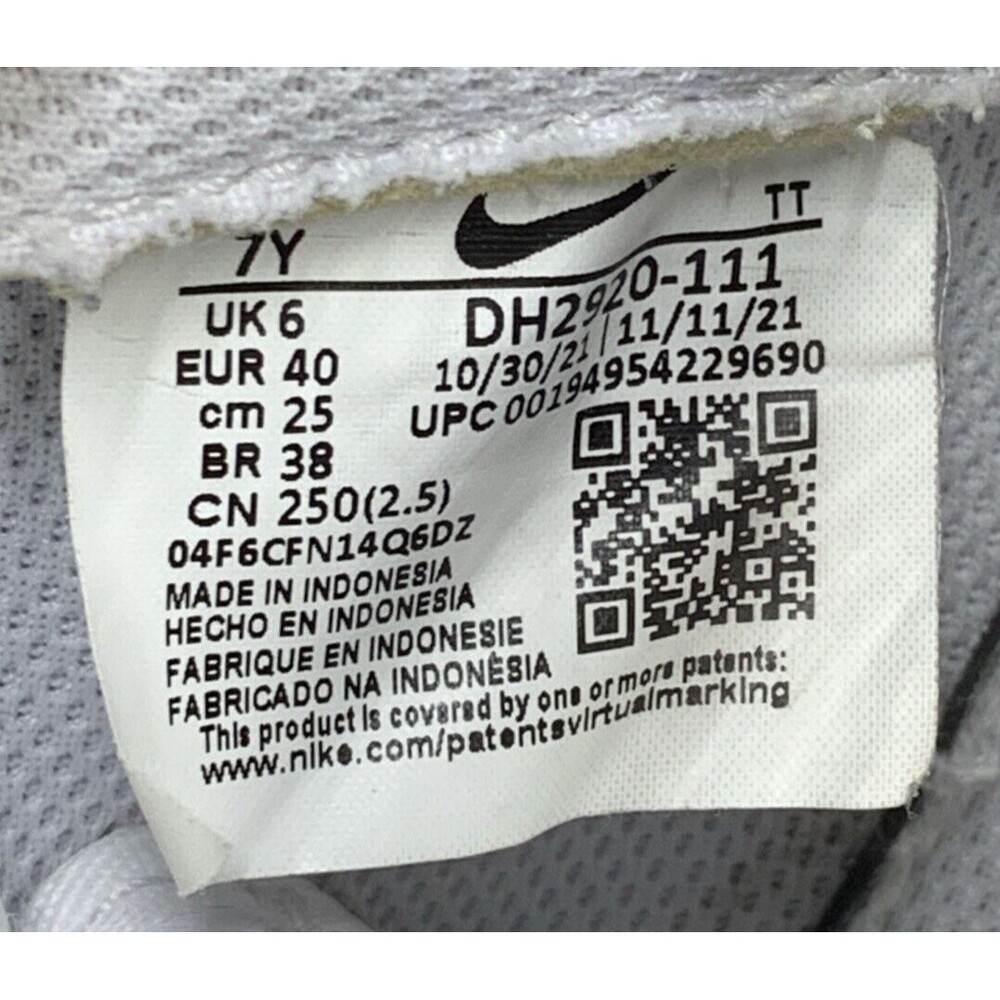 Nike Air Force 1 Low Athletic Sneakers Shoes Boys Size 7Y White DH2920-111 - Picture 9 of 16